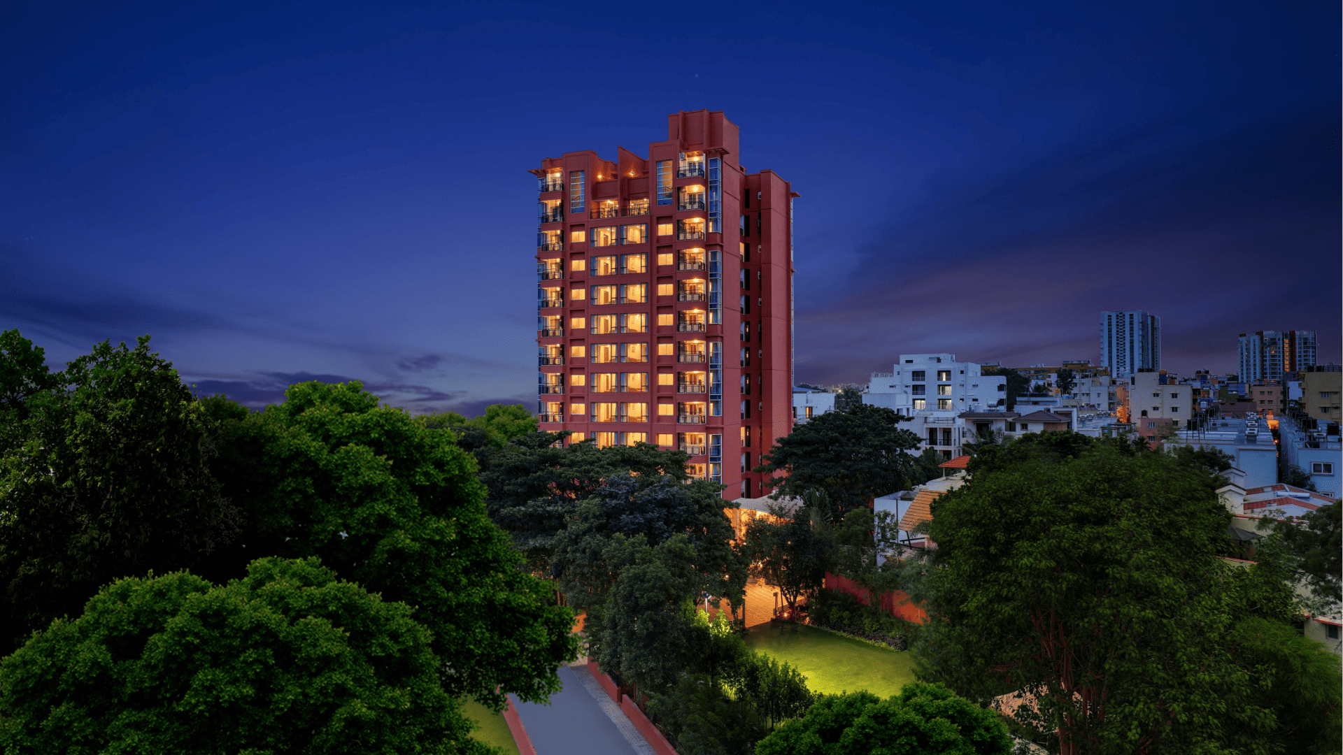 Lemon Tree Suites Whitefield luxury hotel exterior photographed by CameraCloud